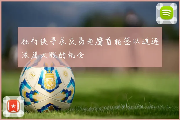 独行侠寻求交易老鹰首轮签以追逐浓眉大眼的机会